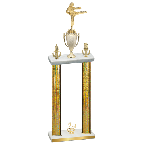 Double Gold Glacier Second Place Karate Trophy