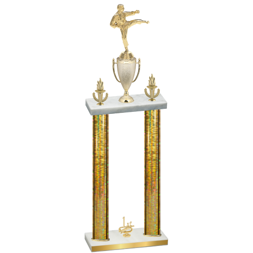 Double Gold Glacier First Place Karate Trophy