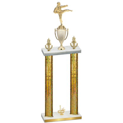 Double Gold Glacier First Place Karate Trophy