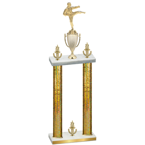 Double Gold Glacier Victory Karate Trophy