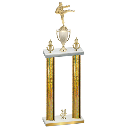 Double Gold Glacier Year Karate Trophy