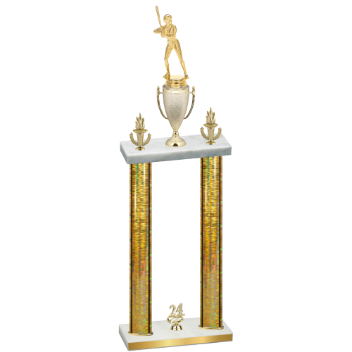 Double Gold Glacier Year Softball Trophy
