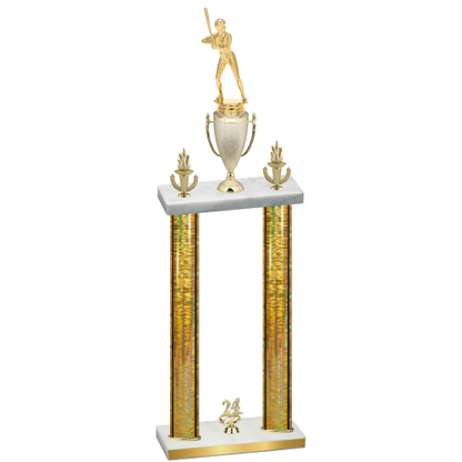 Double Gold Glacier Year Softball Trophy