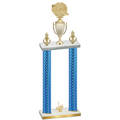 Double Blue Carbon Fiber First Place Running Trophy