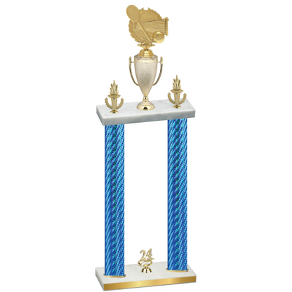 Double Blue Carbon Fiber Year Tennis Trophy