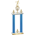 Double Blue Carbon Fiber Victory Bowling Trophy