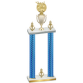 Double Blue Carbon Fiber Victory Bowling Trophy