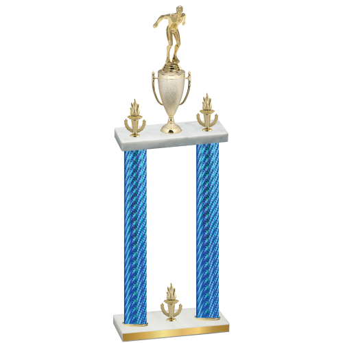 Double Blue Carbon Fiber Victory Swimming Trophy