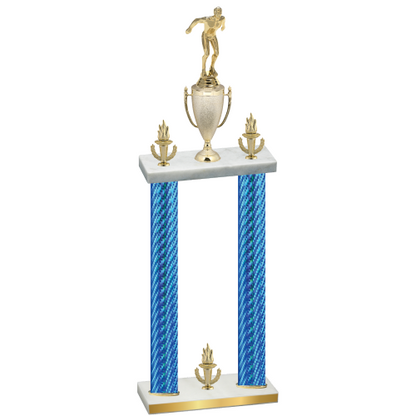 Double Blue Carbon Fiber Victory Swimming Trophy