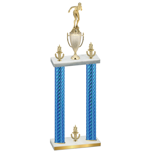 Double Blue Carbon Fiber Victory Tennis Trophy