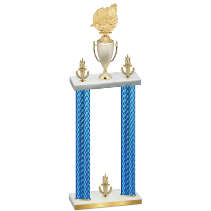 Double Blue Carbon Fiber Victory Swimming Trophy