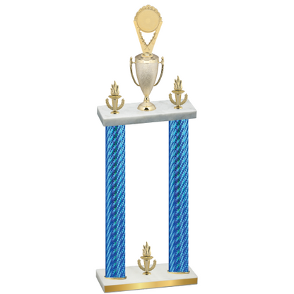 Double Blue Carbon Fiber Victory Insert Trophy