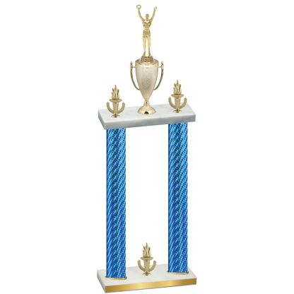 Double Blue Carbon Fiber Victory Victory Trophy