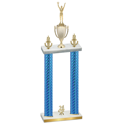 Double Blue Carbon Fiber Year Victory Trophy