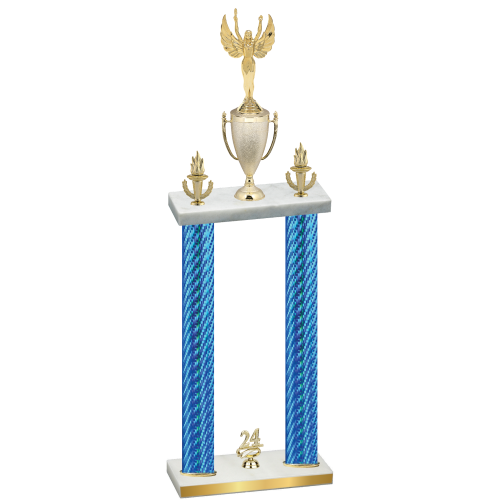 Double Blue Carbon Fiber Year Victory Trophy