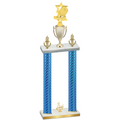 Double Blue Carbon Fiber Third Place Pickleball Trophy