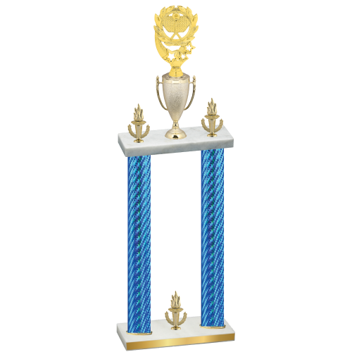 Double Blue Carbon Fiber Victory Pickleball Trophy