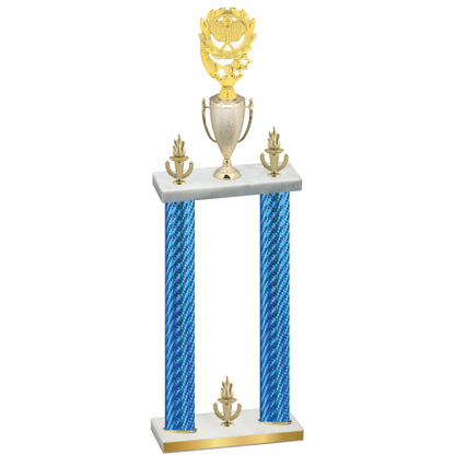 Double Blue Carbon Fiber Victory Pickleball Trophy