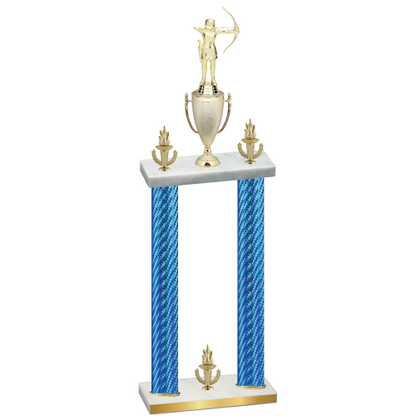 Double Blue Carbon Fiber Victory Archery Trophy