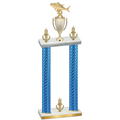 Double Blue Carbon Fiber Victory Fishing Trophy