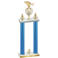 Double Blue Carbon Fiber Year Fishing Trophy