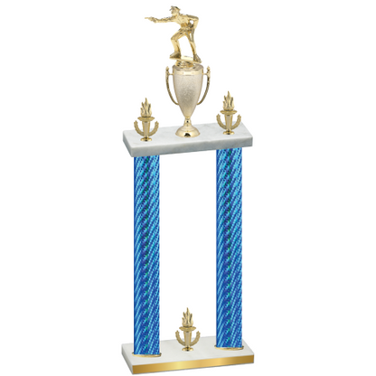 Double Blue Carbon Fiber Victory Shooter Trophy