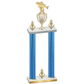 Double Blue Carbon Fiber Victory Fishing Trophy