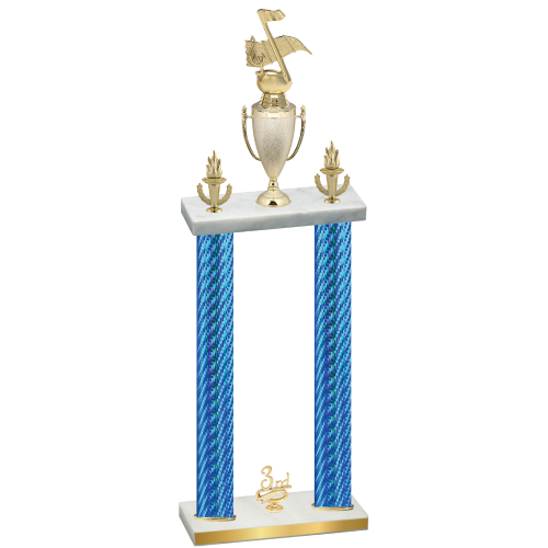 Double Blue Carbon Fiber Third Place Music Trophy