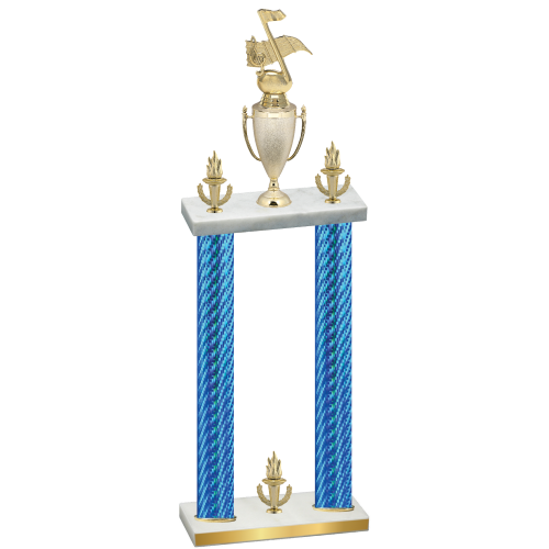 Double Blue Carbon Fiber Victory Music Trophy