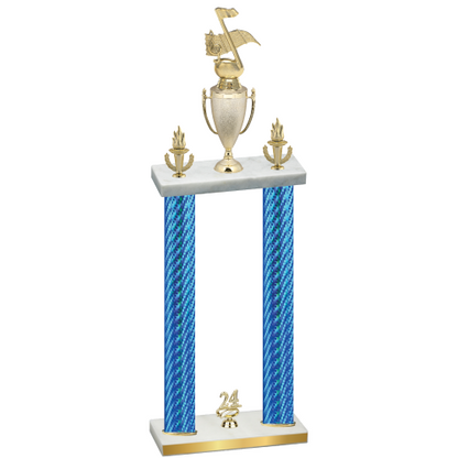 Double Blue Carbon Fiber Year Music Trophy