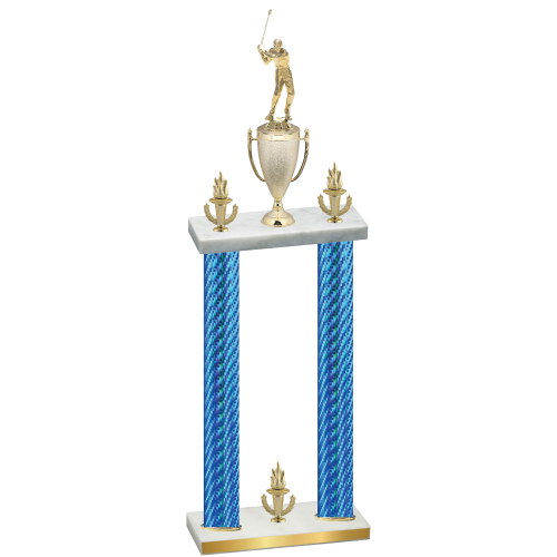 Double Blue Carbon Fiber Victory Golf Trophy