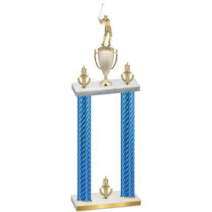 Double Blue Carbon Fiber Victory Golf Trophy