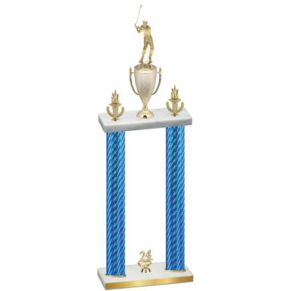 Double Blue Carbon Fiber Year Golf Trophy