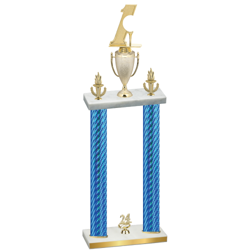 Double Blue Carbon Fiber Year Golf Trophy