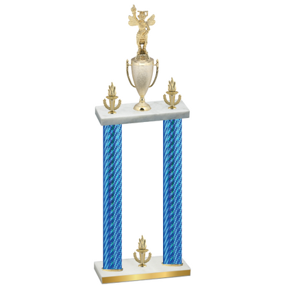 Double Blue Carbon Fiber Victory Academics Trophy