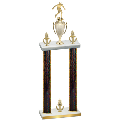 Double Black Glacier Victory Soccer Trophy