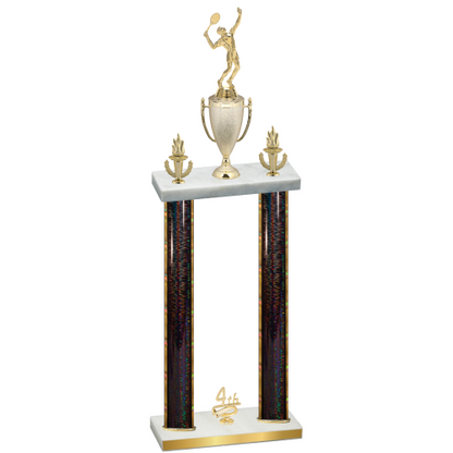 Double Black Glacier Fourth Place Tennis Trophy
