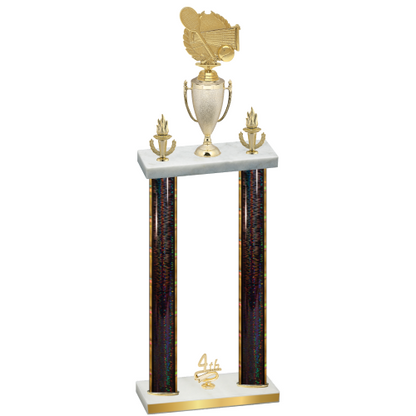 Double Black Glacier Fourth Place Tennis Trophy
