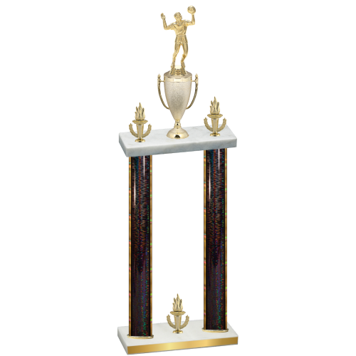 Double Black Glacier Victory Volleyball Trophy