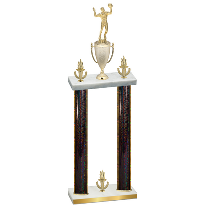 Double Black Glacier Victory Volleyball Trophy
