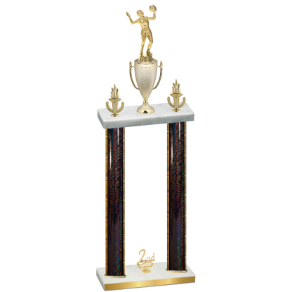 Double Black Glacier Second Place Volleyball Trophy