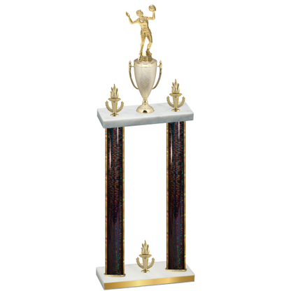 Double Black Glacier Victory Volleyball Trophy