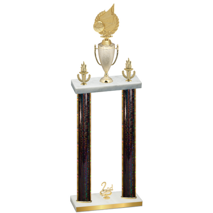 Double Black Glacier Second Place Volleyball Trophy