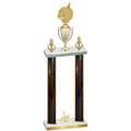 Double Black Glacier Third Place Volleyball Trophy