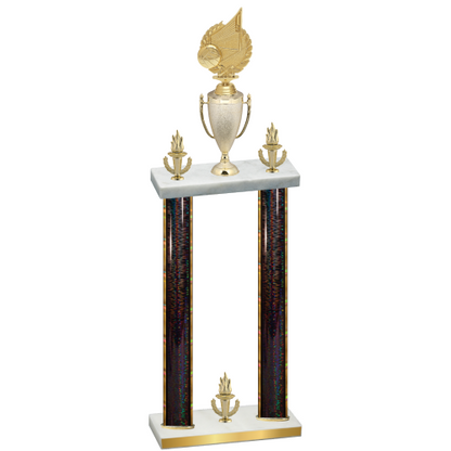 Double Black Glacier Victory Volleyball Trophy