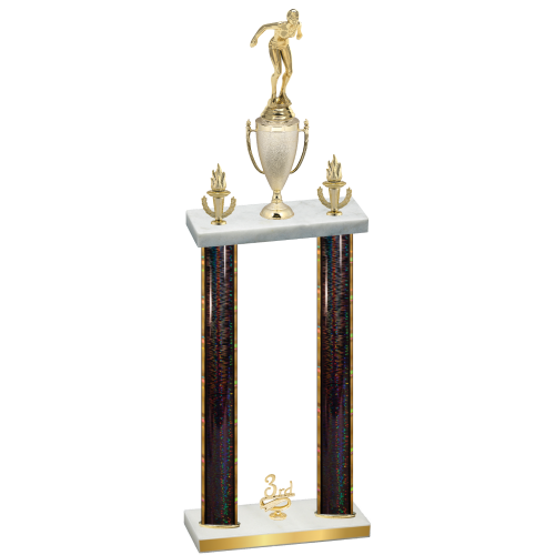 Double Black Glacier Third Place Tennis Trophy