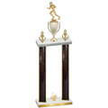 Double Black Glacier First Place Football Trophy