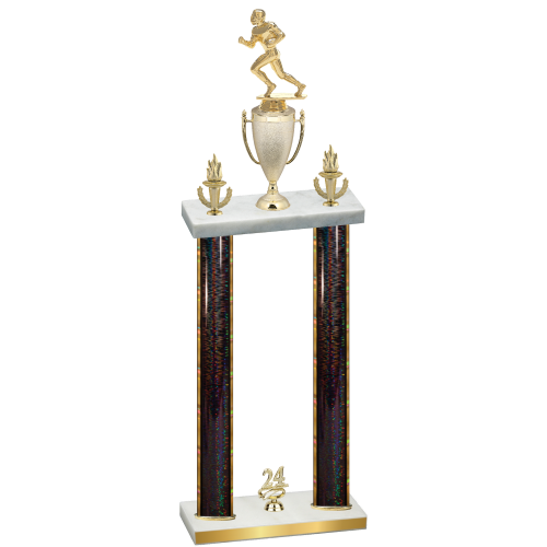 Double Black Glacier Year Football Trophy