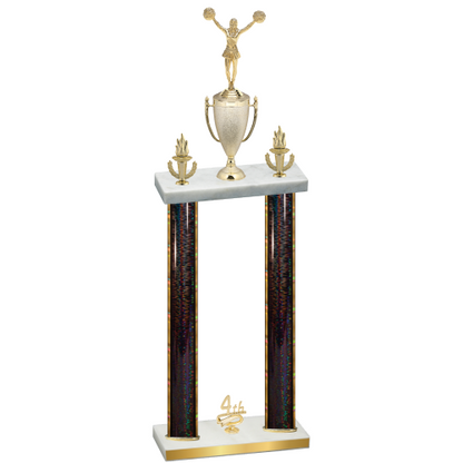 Double Black Glacier Fourth Place Cheerleading Trophy