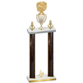 Double Black Glacier Fourth Place Cheerleading Trophy